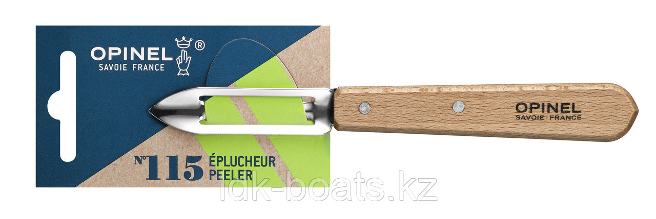 Нож для чистки овощей Opinel №115, деревянная рукоять, нержавеющая сталь, блистер, - фото 2 - id-p93382190