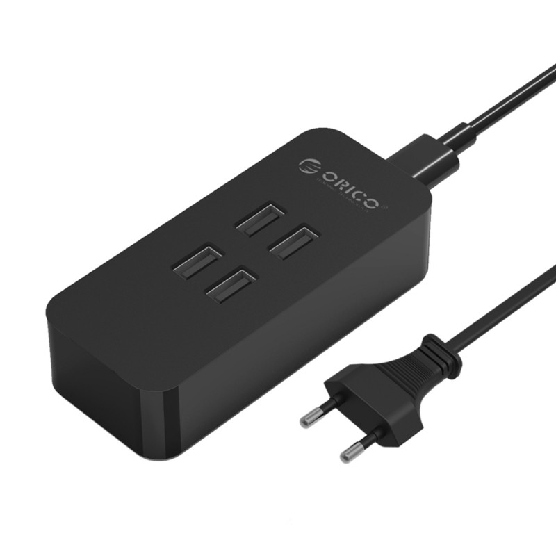 Зарядное устройство Orico DCV-4U-EU-BK, сеть, для USB-устройств - фото 1 - id-p93384481