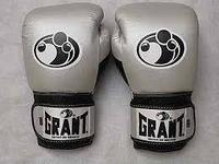 Боксерские перчатки Grant кожа (цвет серый) 12,14,16 OZ