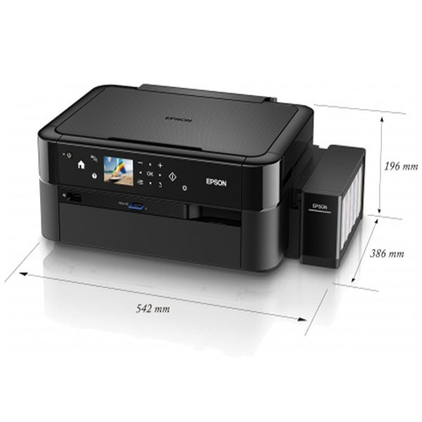 МФУ Epson L850, A4, print 5760x1440dpi, 37/38ppm, scan 1200x2400dpi, LCD, SD, USB, tray 50 page - фото 2 - id-p93385207