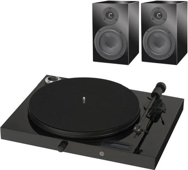 Проигрыватель виниловых пластинок Pro-Ject Juke Box E + Акустическая система Speaker Box 5, Black
