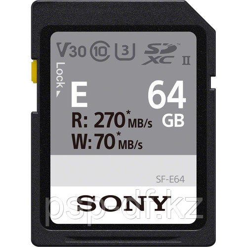 Карта памяти Sony 64GB SF-E 64 ГБ UHS-II SDXC 70Mb/s - фото 1 - id-p93201872