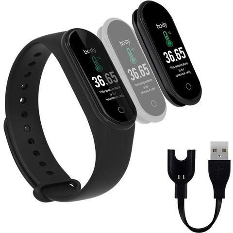 Браслет здоровья Smart Bracelet 5 PRO с градусником и тонометром (Черный) - фото 5 - id-p93385643