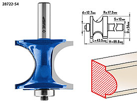 Фреза полустержневая с подшипником, ЗУБР 54x51мм, радиус 12.7мм