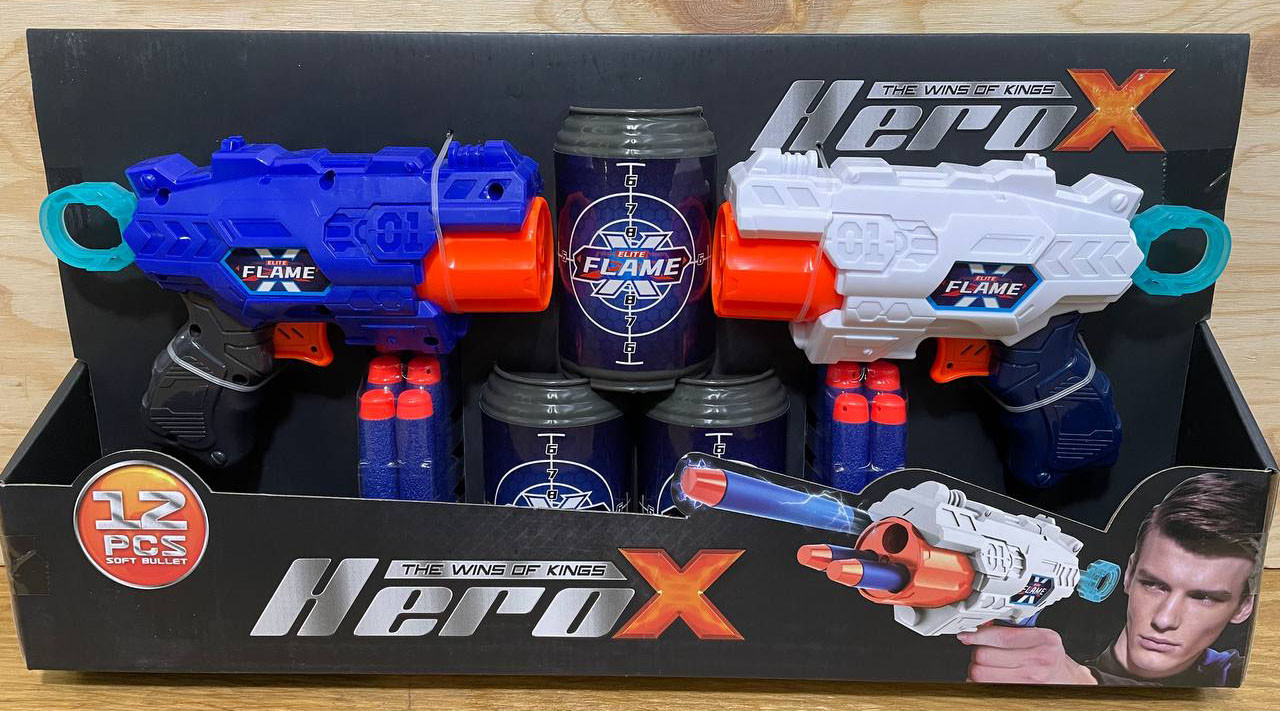JLX 7215 Два бластера с баночками Hero X 42*22