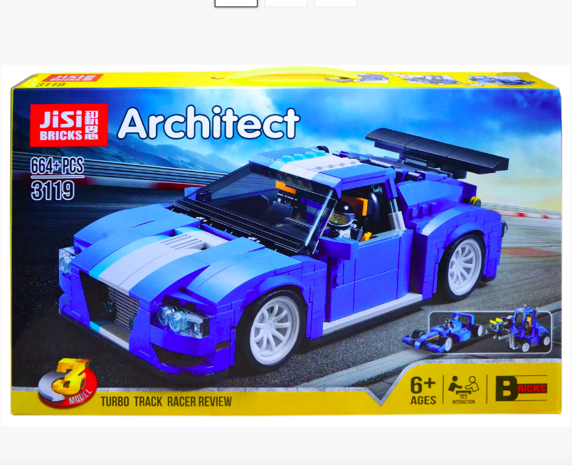 Конструктор 3119 Гоночный автомобиль 3-в-1, аналог Lego Креатор 31070, 664 деталей/Конструктор Техник Technic