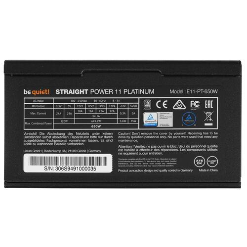 Блок питания ATX 650W be quiet! Straight Power 11 Platinum - фото 4 - id-p93412397
