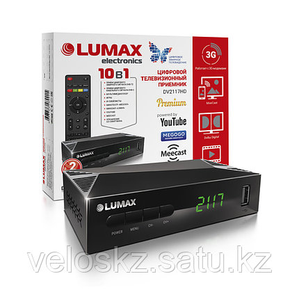 LUMAX Цифровой телевизионный приемник LUMAX DV2117HD Wi-Fi (требуется адаптер), фото 2