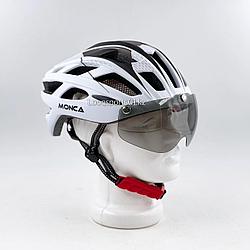 Велосипедный шлем (велошлем) с очками (2182)