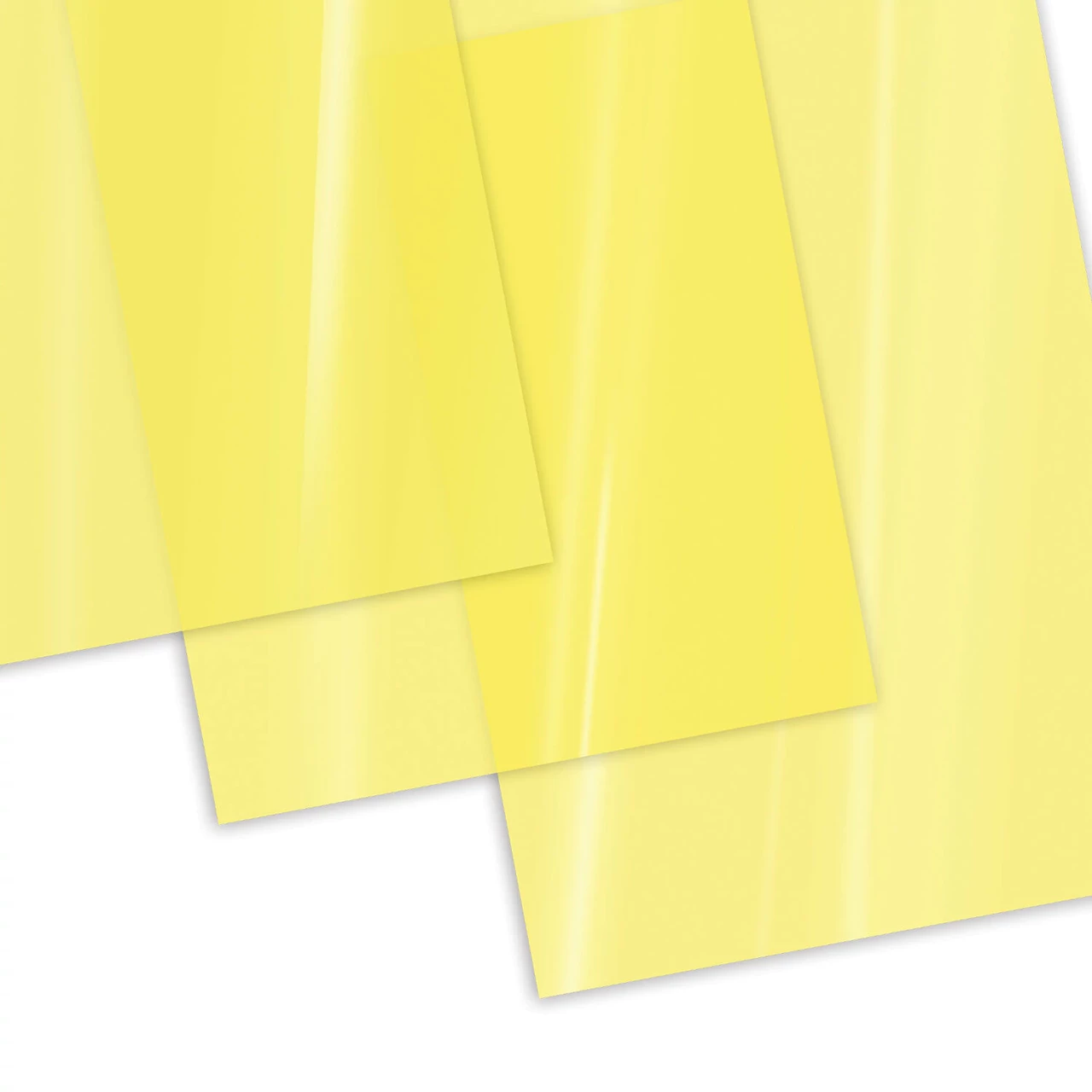 Обложка ПВХ прозрачная глянец iBind А4/100/150mk жёлтая