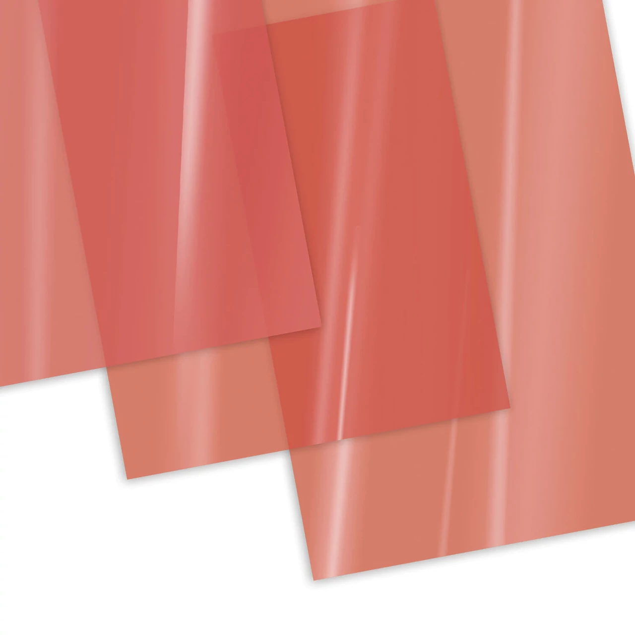 Обложка ПВХ прозрачная глянец iBind А3/100/150mk красный