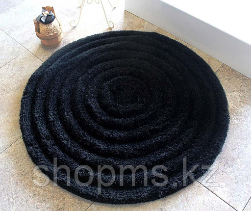 ROUND Круглый коврик для ванной  (чёрный) D=90 cm, акрил DR-63009, фото 2
