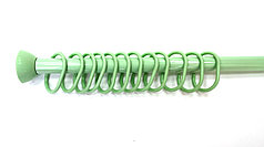 Карниз металлический (зелёный) с кольцами 115-220 см M-05805