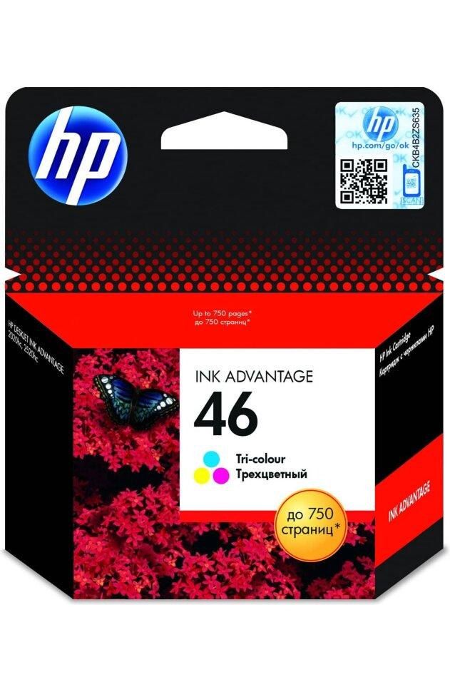 Картридж HP 46 Color для Deskjet Ink Advantage 2020hc/2520hc CZ638AE - фото 1 - id-p65500206