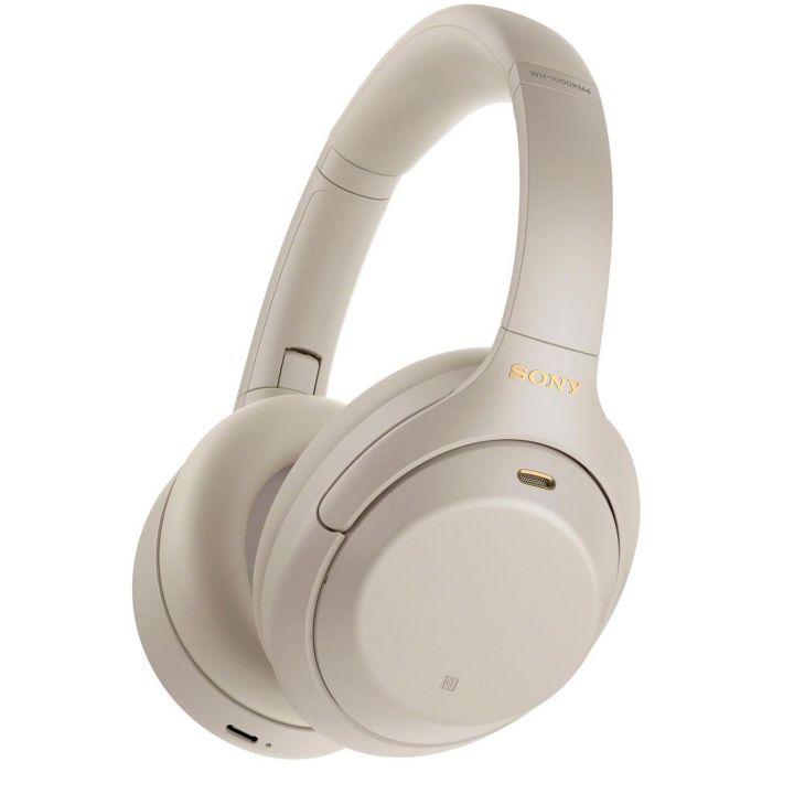 Bluetooth гарнитура Sony WH-1000XM4, 4Hz-40kHz, 40Om, 105dB, 1.2m, NFC, BT, Silver, фото 1