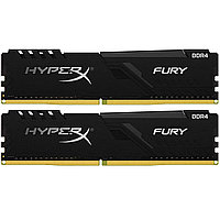 DDR-4 DIMM Kingston HyperX Fury, 32Gb/3200MHz PC25600 2x16Gb Kit, CL16-18-18, Dual rank, Black, BOX