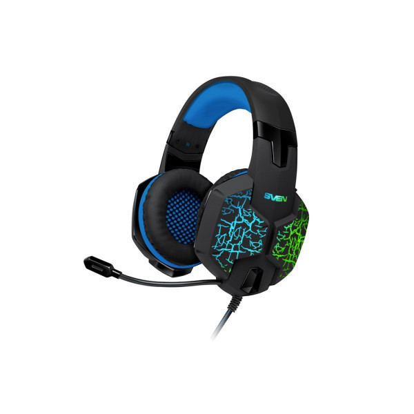 Гарнитура SVEN AP-U980MV, 20Hz-20kHz, 32 Om, 108dB, mic 30Hz-16kHz, 2.2m, Black-Blue