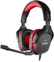 Гарнитура SVEN AP-G333MV, 20Hz-20kHz, 32 Om, 105dB, mic 20Hz-20kHz, 2.2m, Black-Red