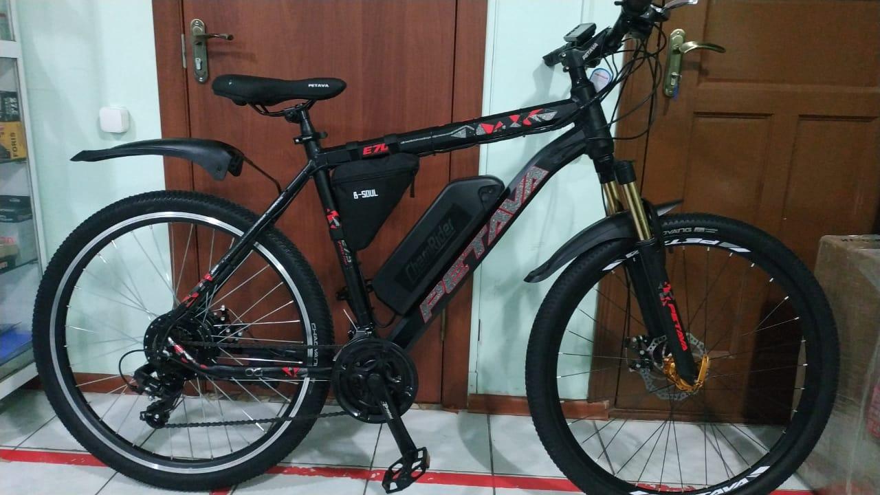 48v 500w (max 1000 w), MXUS, редукторный, аккум. Li-ion 48v 14,4 A/H. Электровел. Рама 19". Колеса 27,5".