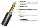 Оптический кабель ОКНГ(А)-HF-М4П-А12-0.5 для прокладки в зданиях и сооружениях (волокно Corning США), фото 2