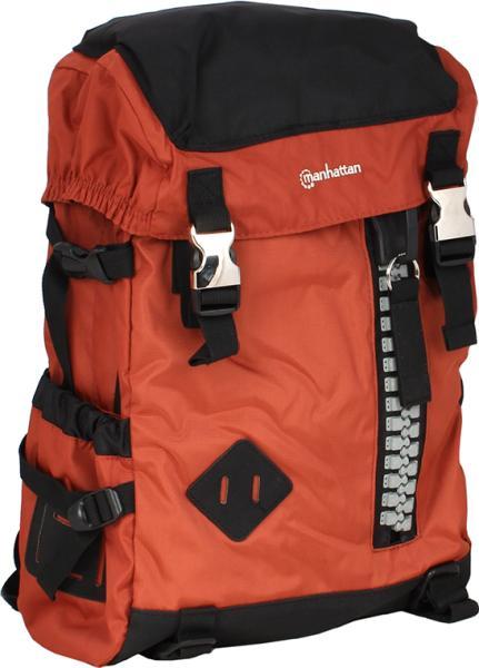 Рюкзак для ноутбука 15.6" Manhattan Zippack, черный-оранжевый