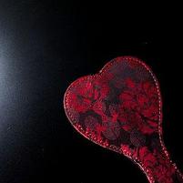 Шлёпалка "Сердце" бордовая, фото 2