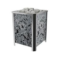 Печь-каменка, (до 18 м3), Премьера М в камне, 15 кВт Серпентинит Премиум