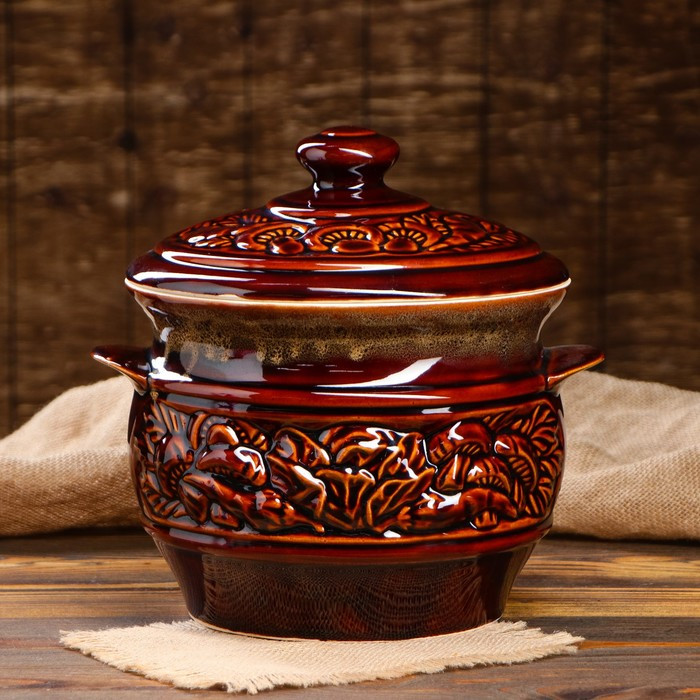 Бочка для засолки "Капуста", кадушка, коричневый, 5 л