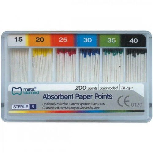 Штифты бумажные Absorbent Paper Points Meta Biomed №009439