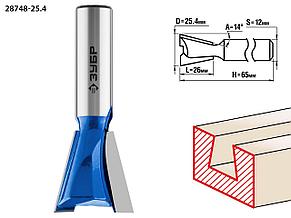 Фреза пазовая фасонная "Ласточкин Хвост", ЗУБР 25.4x26мм, угол 14°, фото 2