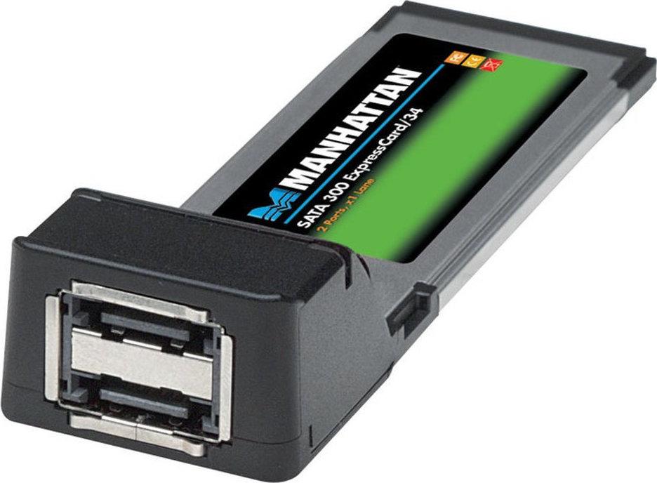 Адаптер ExpressCard to SATA Manhattan 515245, 2xSATA II
