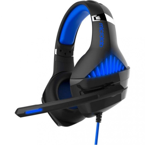 Гарнитура Microlab G4, 15Hz-20kHz, 32 Om, 112dB, 2.1m, LED, Black-Blue, фото 1