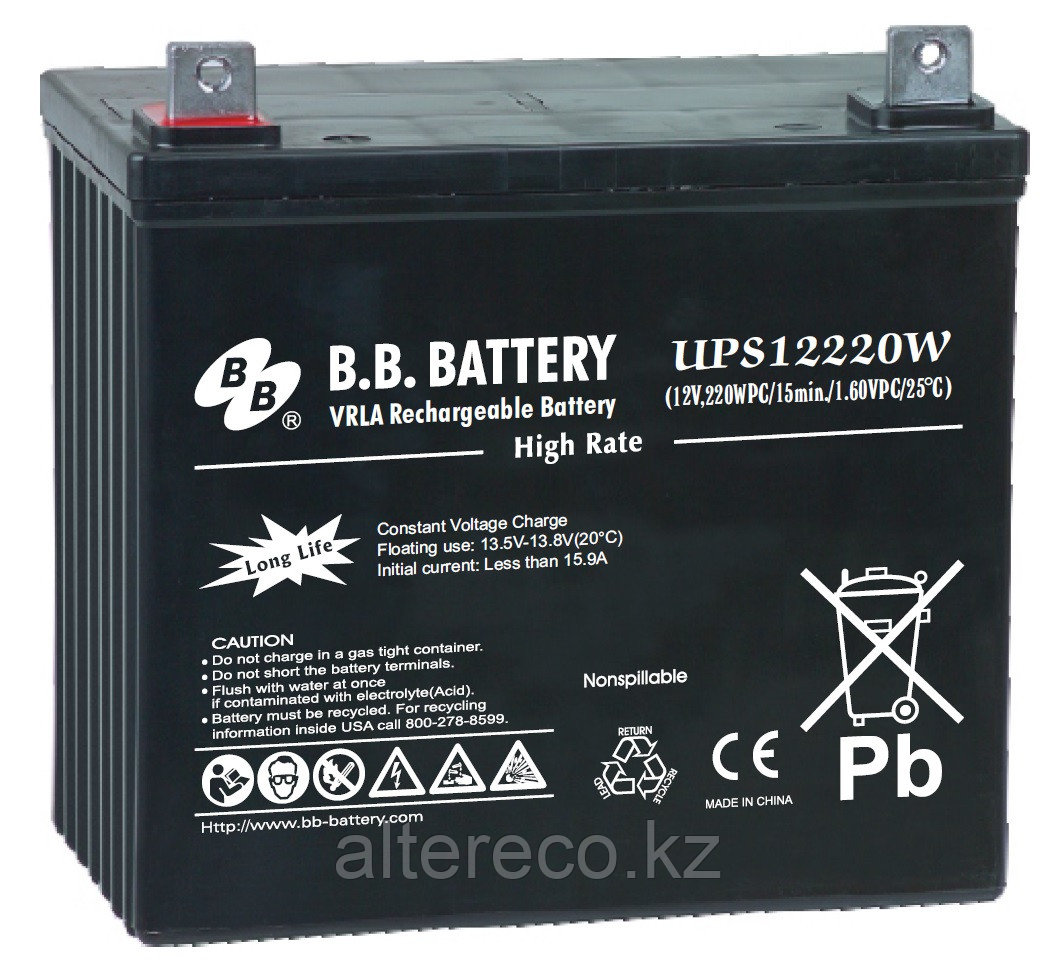 Аккумулятор B.B. Battery UPS12220W (MPL55-12) (12В, 55Ач) - фото 1 - id-p93529086