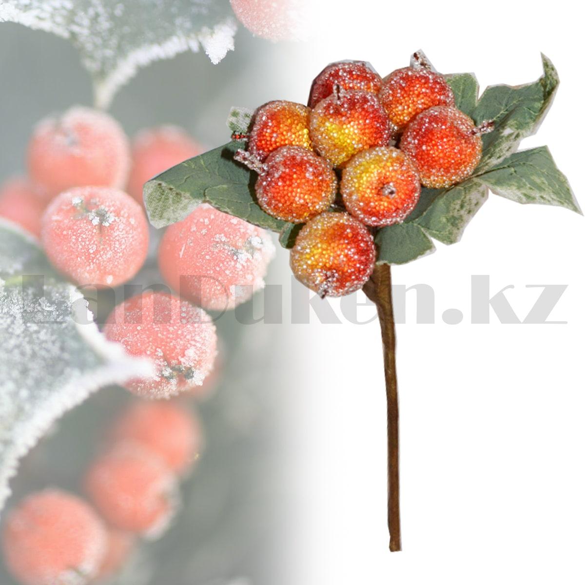 Букетик декоративный ягоды в сахаре красно-желтые - фото 1 - id-p93525826