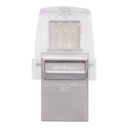 USB Флешка Kingston DataTraveler MicroDuo 3С 64Gb, серый - фото 2 - id-p93530796