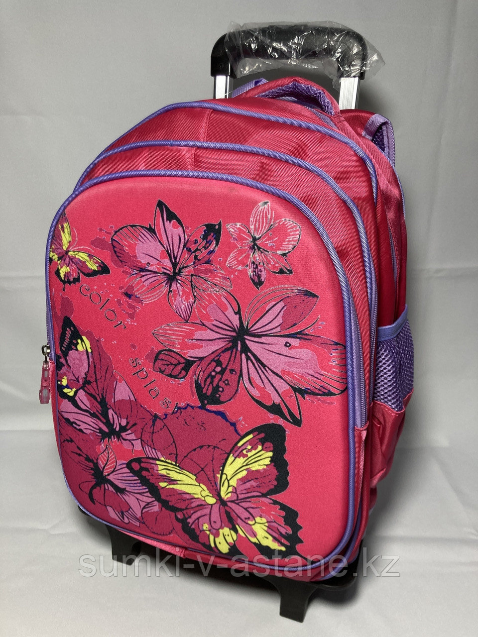 Школьный рюкзак на колесах для девочек, 1-4-й класс (высота 47 см, ширина 29 см, глубина 16 см)