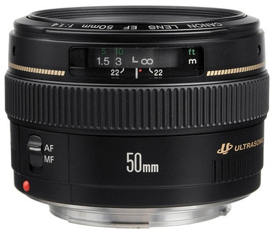 Объектив Canon EF 50mm, f/1.4 USM, черный
