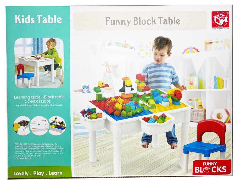 188T-2 Конструктор Игровой столик с стульчиком Kids Tadle Funny Block 58*34см