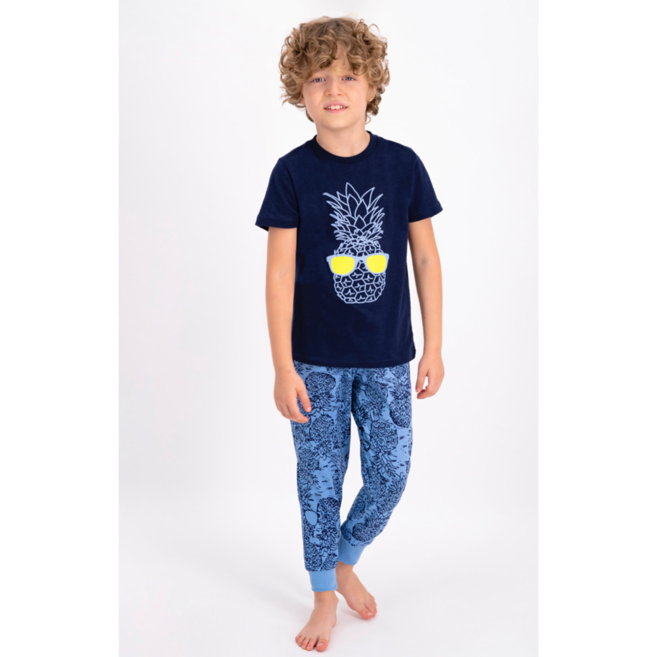 Пижама детская мальчик* 5-6/ 110-116 см, Тёмно- синий - фото 1 - id-p93531358