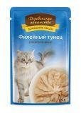 Деревенские лакомства 80г Филейный тунец в желе