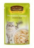 Деревенские лакомства 70г Филейная курица в желе Влажный корм для кошек