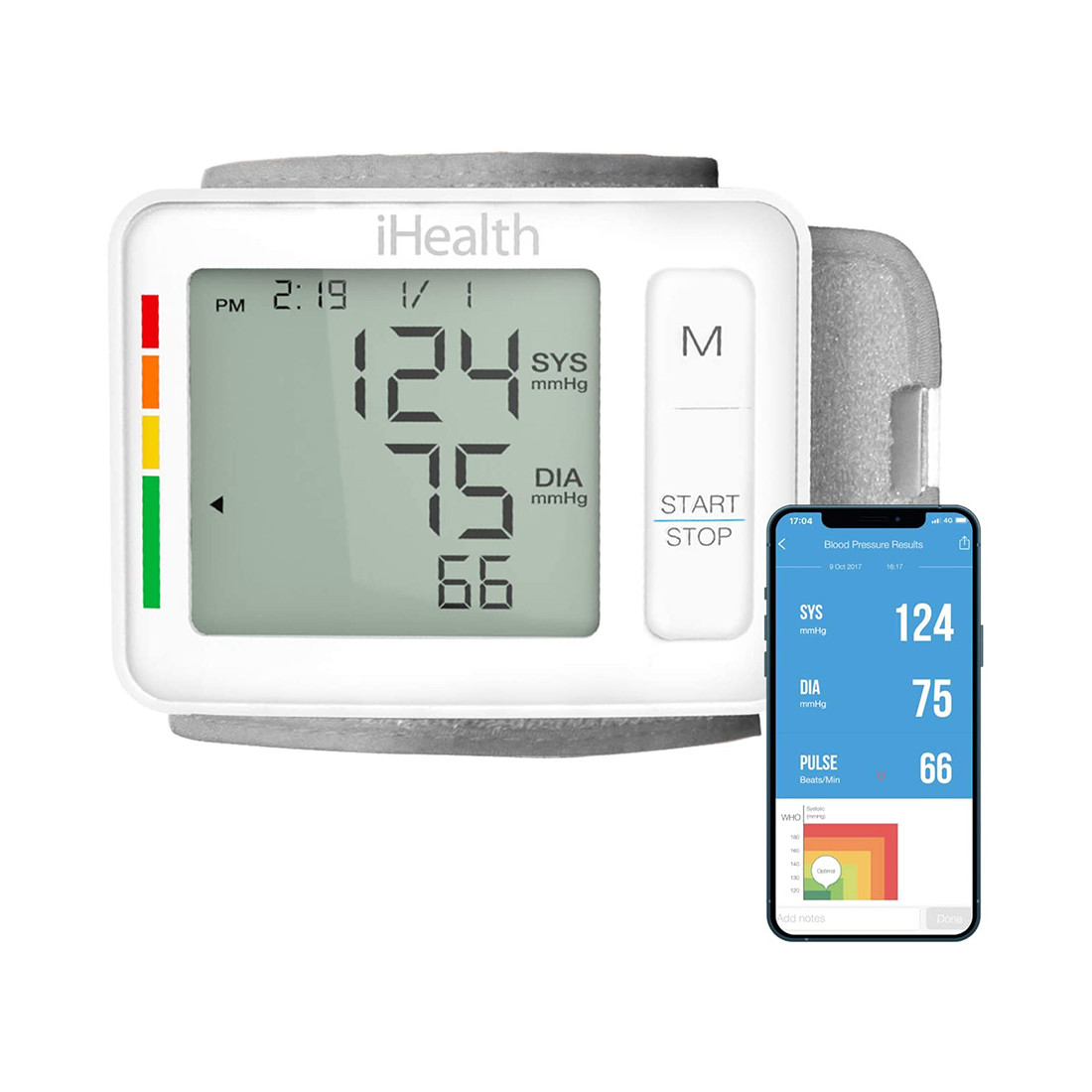 Умный наручный тонометр iHealth PUSH Wrist Smart Blood Pressure Monitor CONNECTABLE - фото 2 - id-p93533251