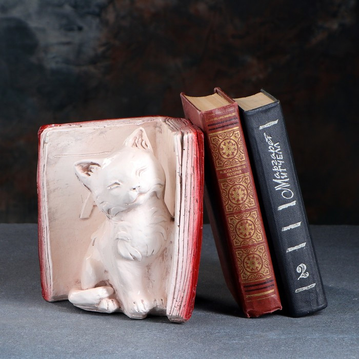 Подставка для книг "Котята" правый, красно-коричневый 20см