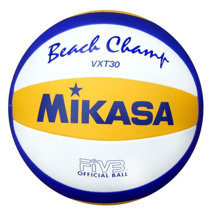 Мяч волейбольный пляжный Mikasa VXT30, размер 5, машинная сшивка