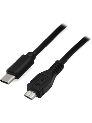 Cable USB micro USB - Type C, 1.8м, Cablexpert CCP-USB2-mBMCM-6, USB 2.0, black - фото 1 - id-p93541468