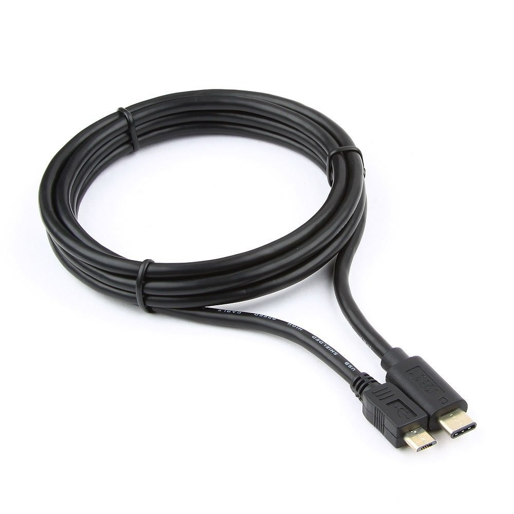 Cable USB micro USB - Type C, 1.8м, Cablexpert CCP-USB2-mBMCM-6, USB 2.0, black - фото 2 - id-p93541468