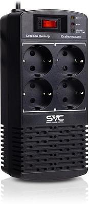 Стабилизатор SVC AVR-1000-L, 1000W, 4 х Schuko, вх: 174-280V