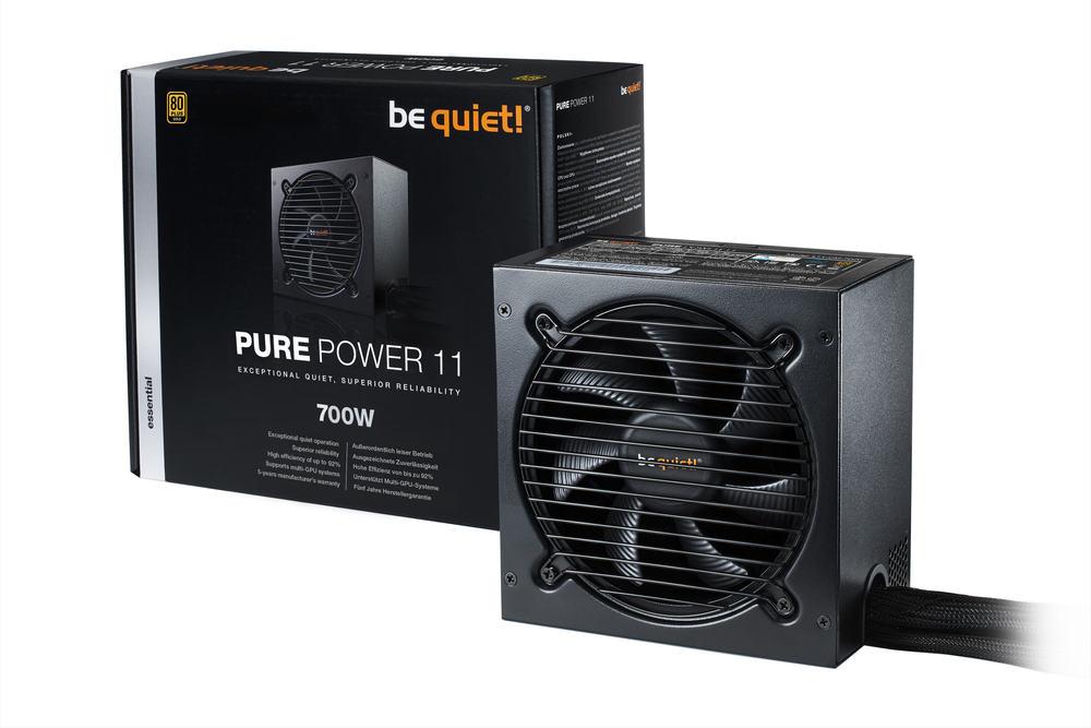 Блок питания ATX 700W be quiet! Pure Power 11, 12sm fan, 20+4/24+4/24+8, 6SATA, 3molex,4x6+2p PCI - фото 1 - id-p93545338
