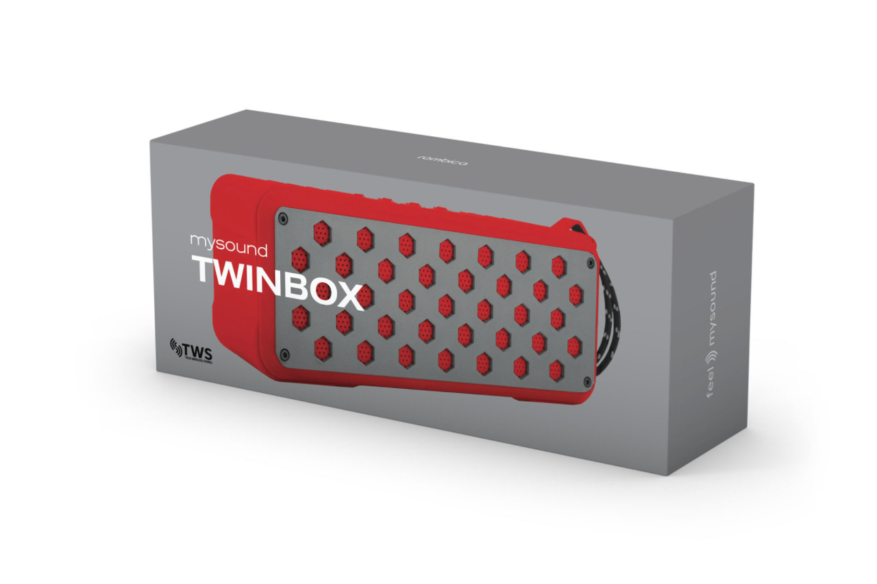 Колонки Rombica MySound TwinBox (2.0) - Red, 10Вт, 90Hz-20kHz, BT, USB, MicroSD, Line-in - фото 3 - id-p93545454
