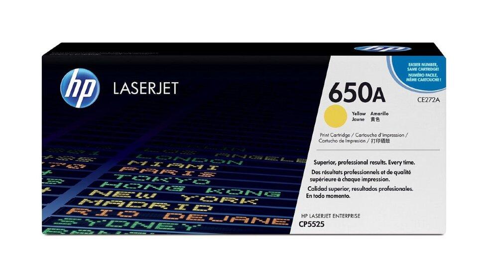 Картридж HP CE272A (650A) Yellow для Color LaserJet CP5525/M750